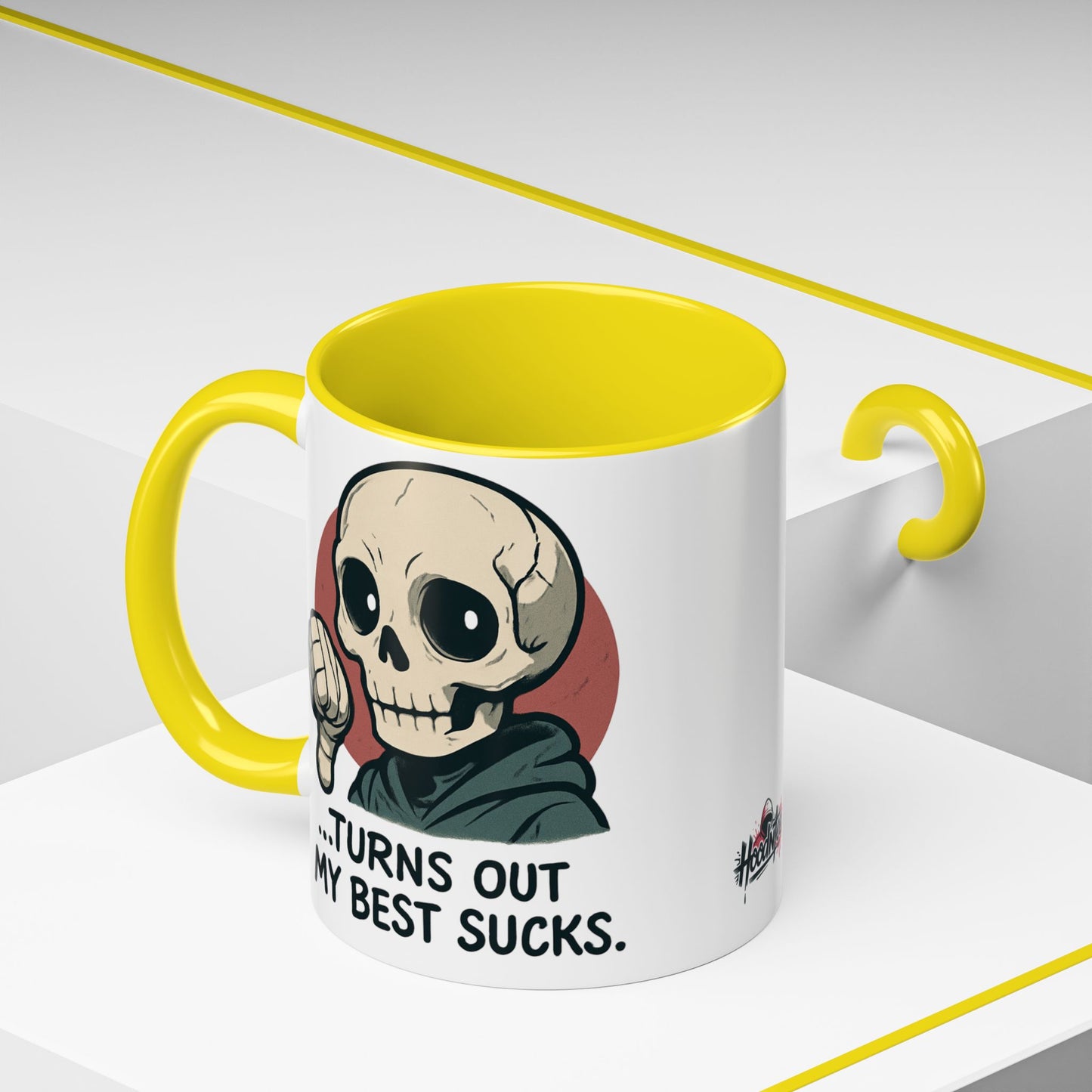 HoodnTee Mug - I Tried My Best Skull Coffee Mug — Cute Goth Accent Ceramic Mug (11/15oz)