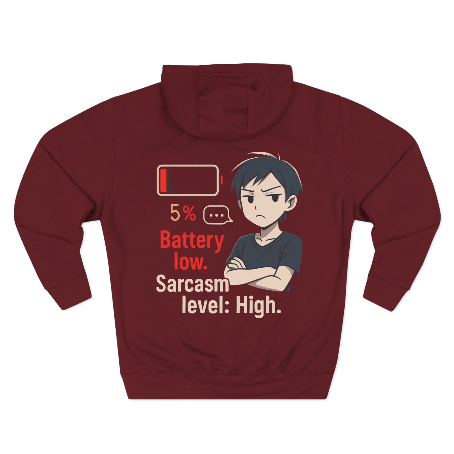 HoodnTee Hoodie | Battery Low Anime Hoodie 🔋😫