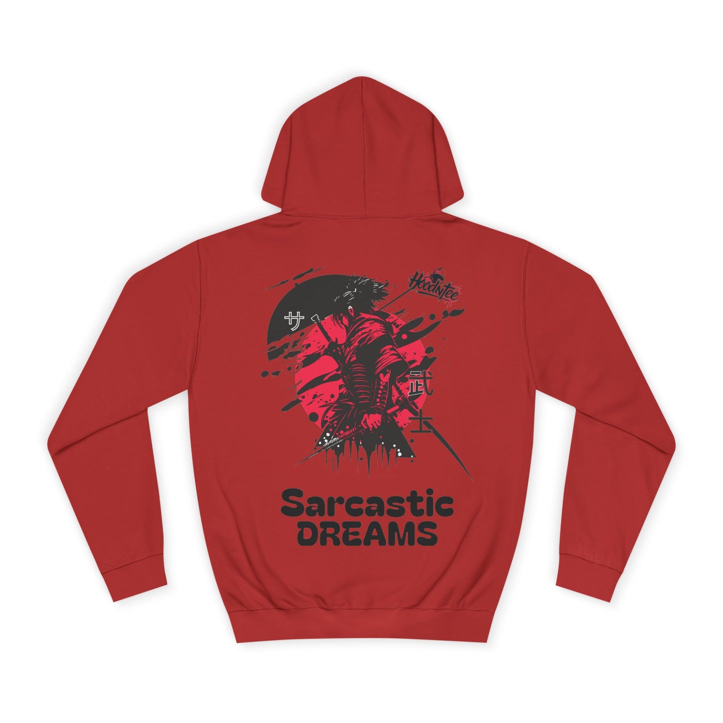 HoodnTee Hoodie - Red Samurai Unisex Hoodie - Sarcastic Dreams