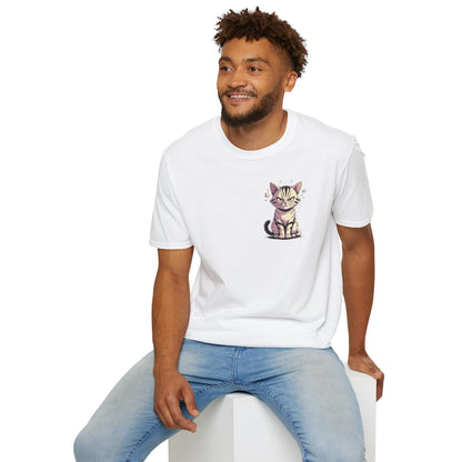 HoodnTee Shirt - "Give Me Coffee & Meow" Cute Grumpy Cat Graphic Tee