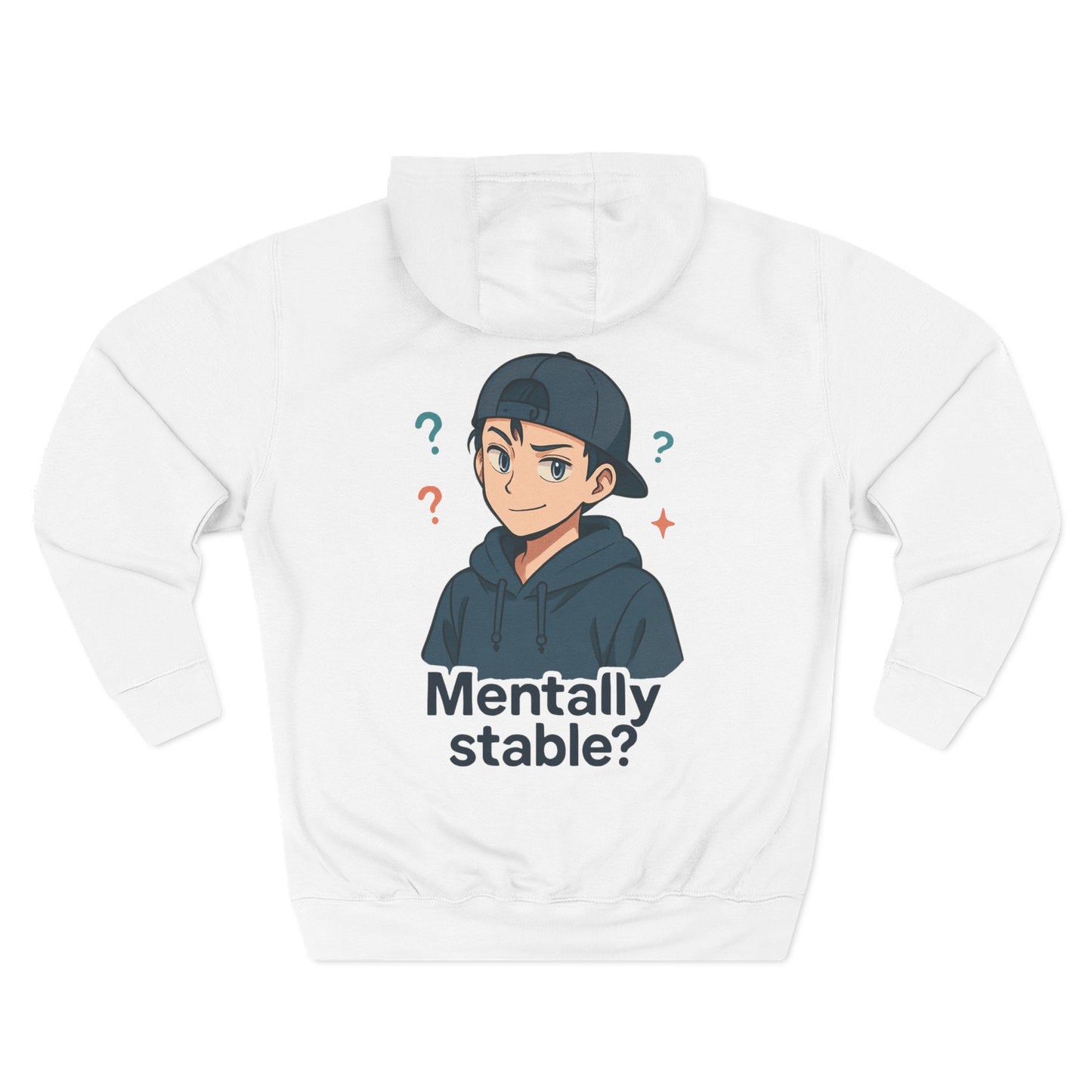 HoodnTee Hoodie | 'Mentally Stable?' Anime Boy Graphic Fleece Hoodie ✌️