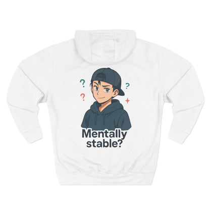 HoodnTee Hoodie | 'Mentally Stable?' Anime Boy Graphic Fleece Hoodie ✌️