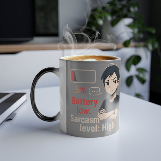 HoodnTee Mug | Anime Battery Mood Morphing Mug 🔋☕