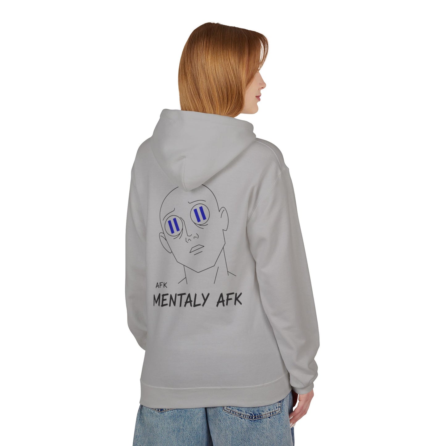 Mentally AFK Hoodie | Minimalist Anime Line Art Hoodie – HoodnTee
