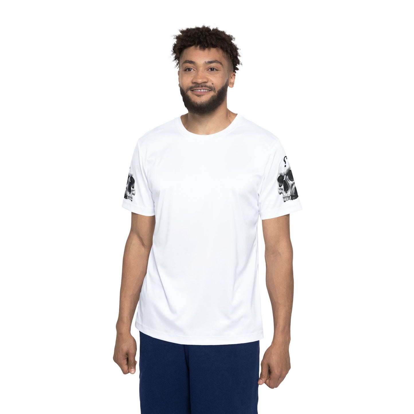 HoodnTee Shirt | Men's Performance Jersey (AOP) — "Inner Pain" Skeleton Graphic 💀