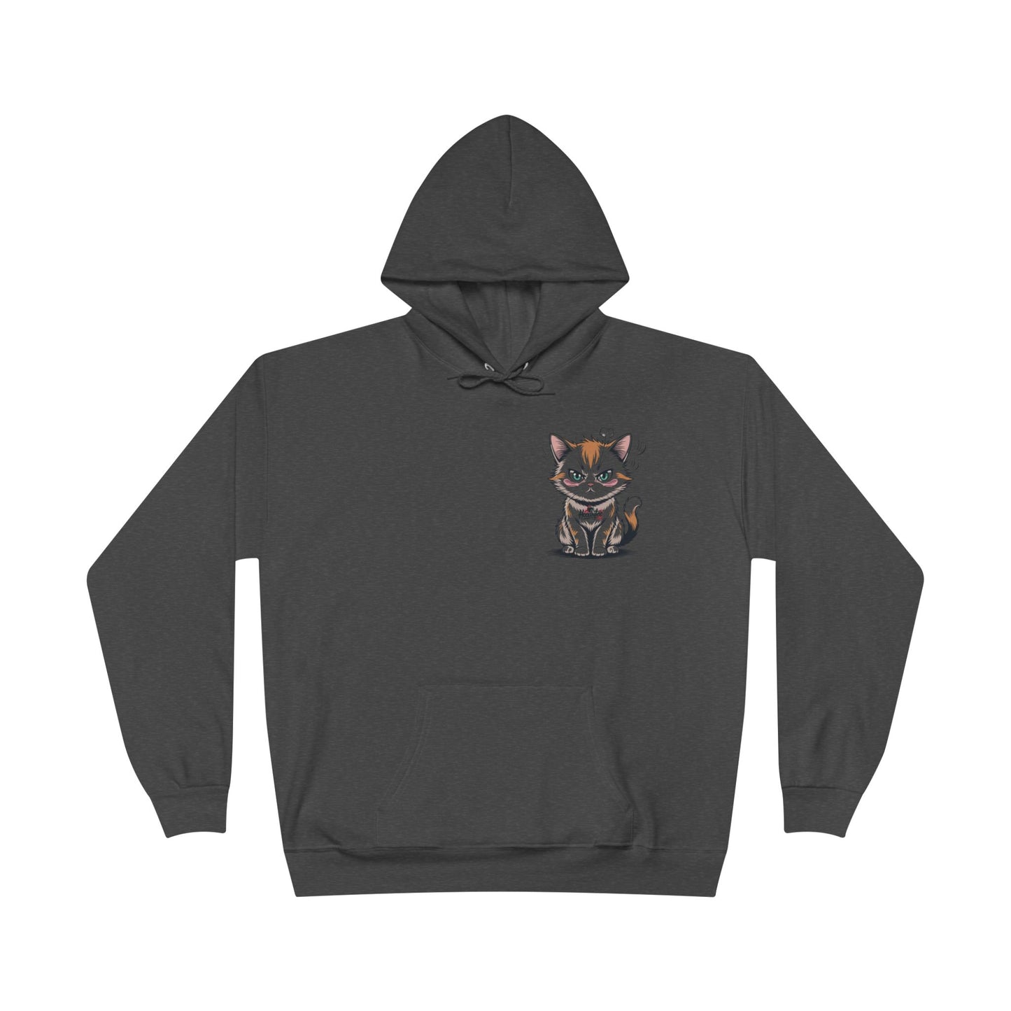 HoodnTee Hoodie - Funny Cat Coffee Hoodie – “Give Me Coffee or Give Me a Reason”