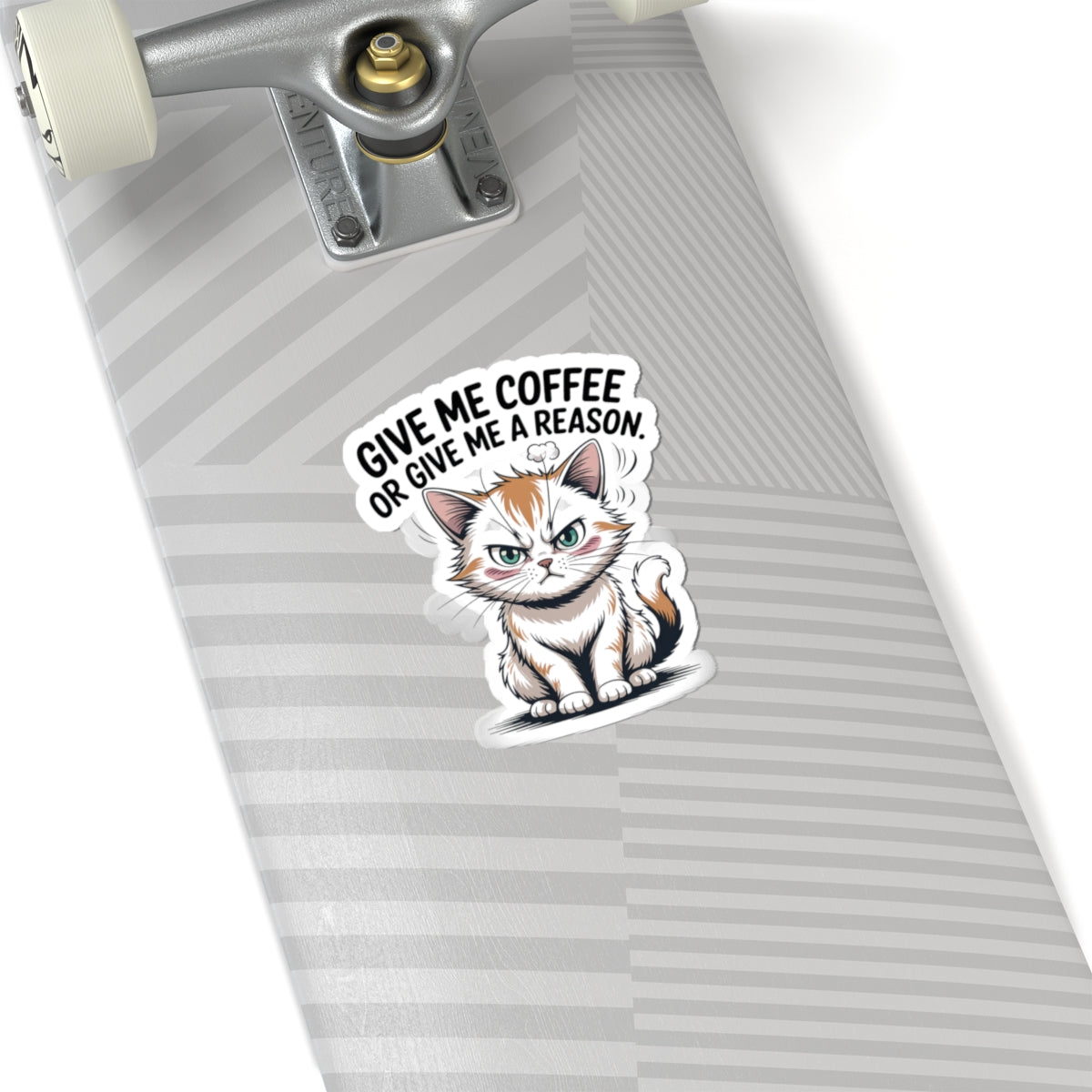 HoodnTee Sticker - Funny Grumpy Kitty Laptop Decal