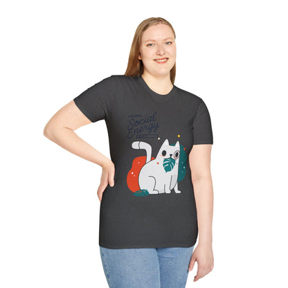 HoodnTee Shirt | Social Energy Loading... Cute Cat Tee 🔋🐈