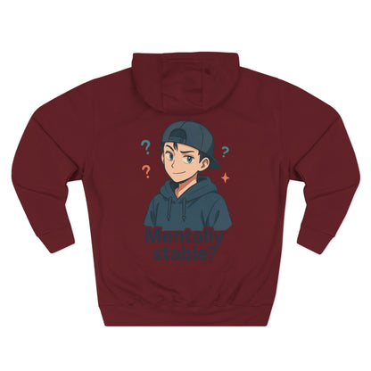 HoodnTee Hoodie | 'Mentally Stable?' Anime Boy Graphic Fleece Hoodie ✌️