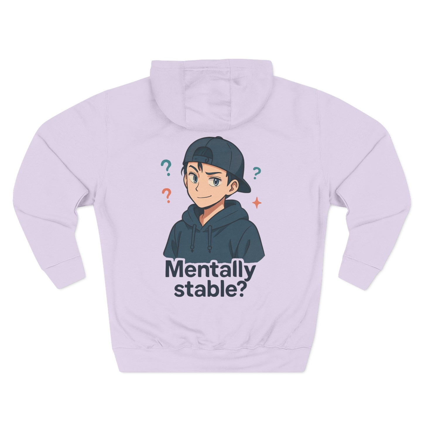 HoodnTee Hoodie | 'Mentally Stable?' Anime Boy Graphic Fleece Hoodie ✌️