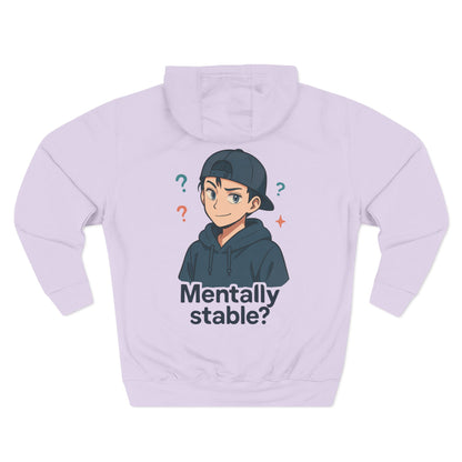 HoodnTee Hoodie | 'Mentally Stable?' Anime Boy Graphic Fleece Hoodie ✌️