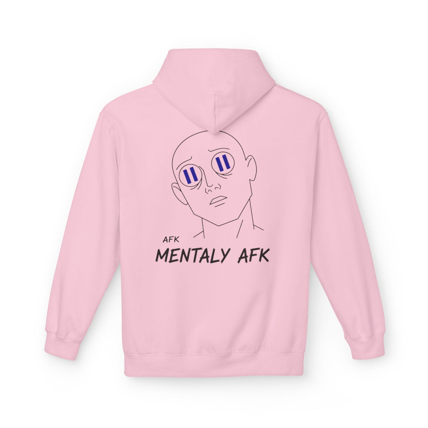 Mentally AFK Hoodie | Minimalist Anime Line Art Hoodie – HoodnTee