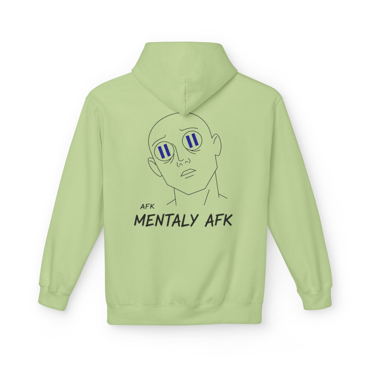 Mentally AFK Hoodie | Minimalist Anime Line Art Hoodie – HoodnTee