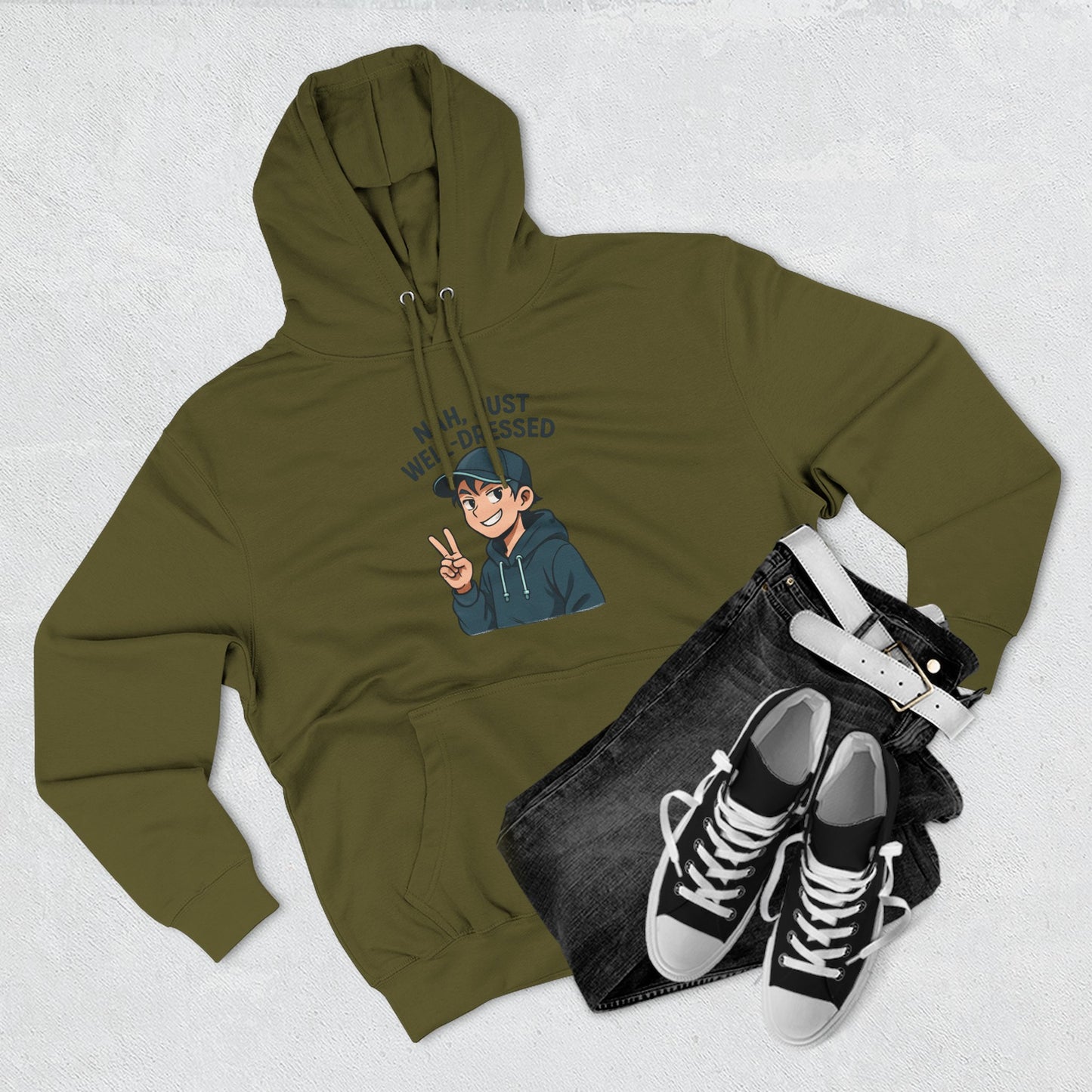 HoodnTee Hoodie | 'Mentally Stable?' Anime Boy Graphic Fleece Hoodie ✌️