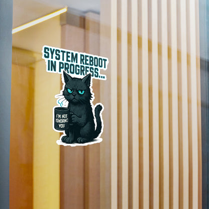 HoodnTee Sticker | System Reboot Cat Sticker 🐾🔋