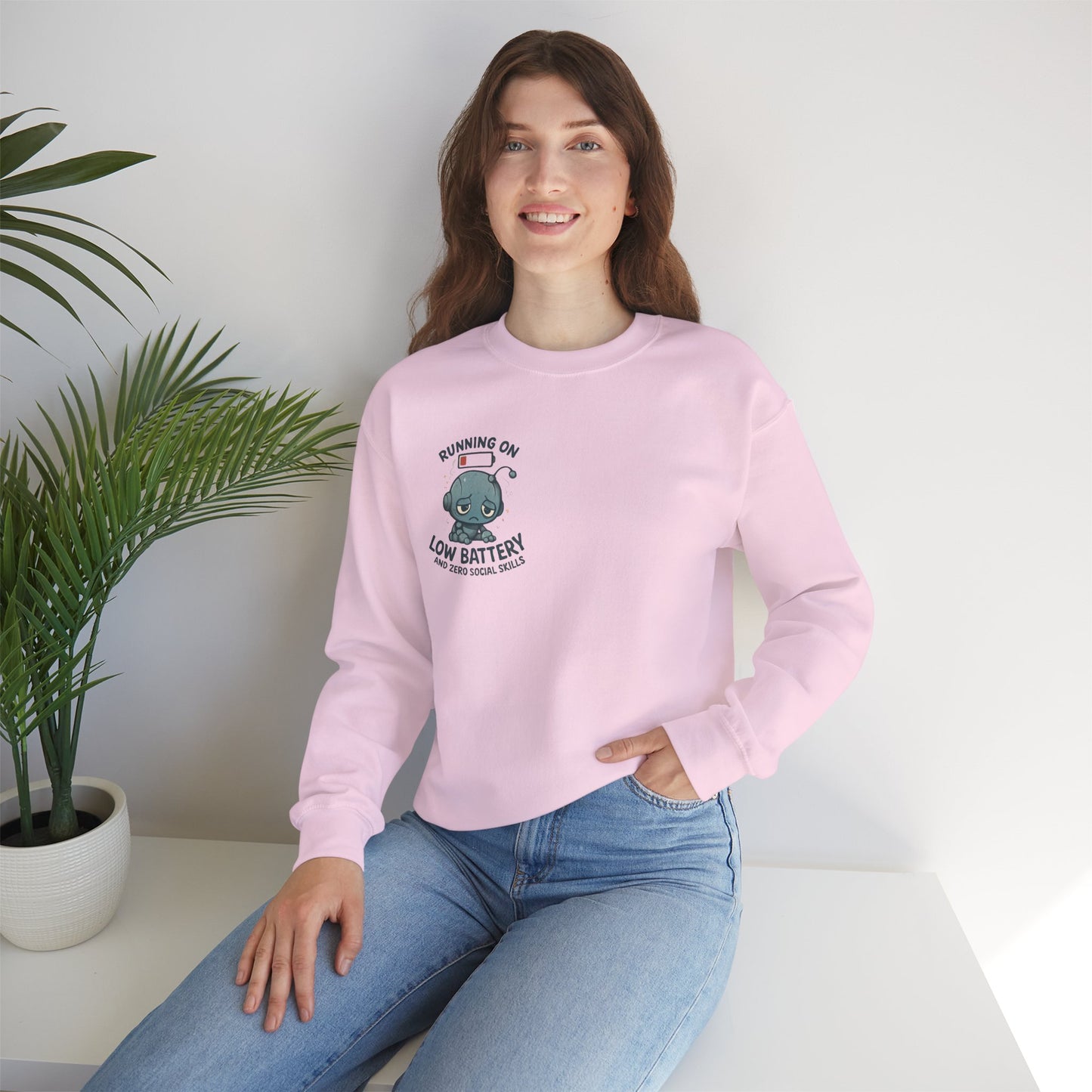 HoodnTee Sweatshirt | Please Do Not Disturb Sweatshirt — Cute Meditating Robot Crewneck 🤖