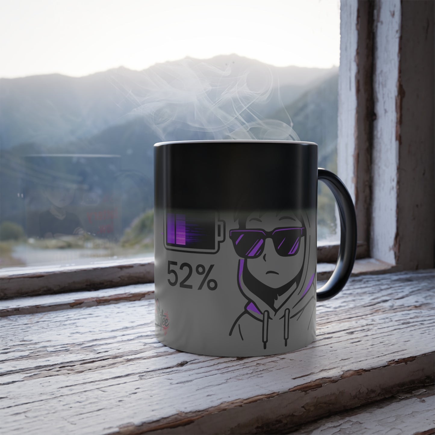 HoodnTee Mug | Anime Battery Mood Morphing Mug 🔋☕