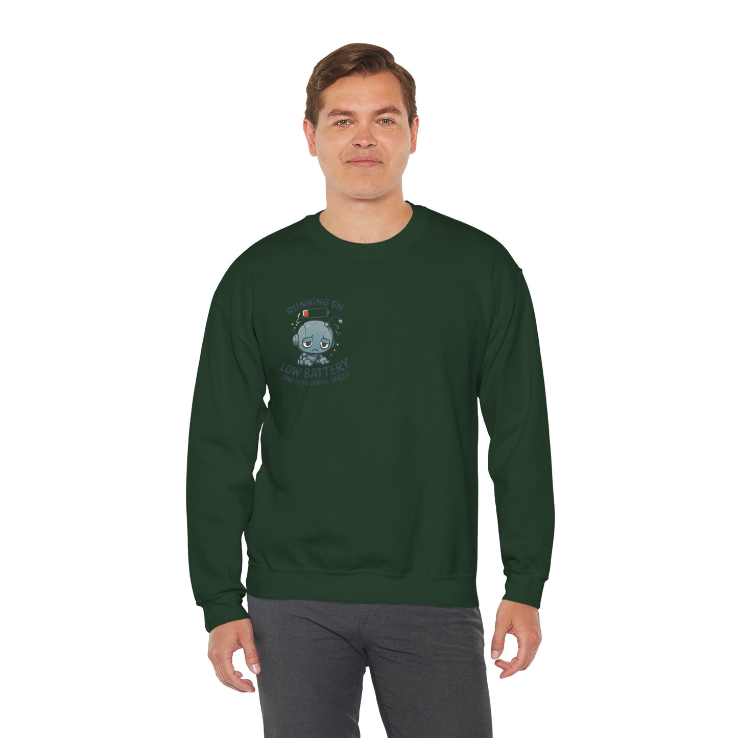 HoodnTee Sweatshirt | Please Do Not Disturb Sweatshirt — Cute Meditating Robot Crewneck 🤖