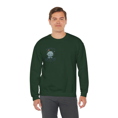 HoodnTee Sweatshirt | Please Do Not Disturb Sweatshirt — Cute Meditating Robot Crewneck 🤖