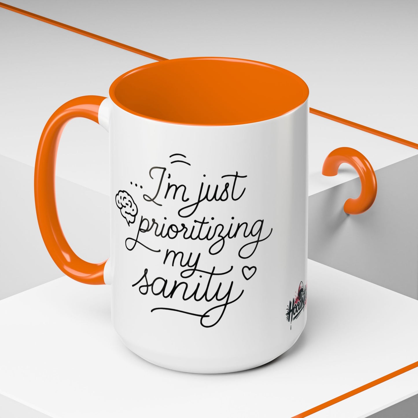 HoodnTee Mug | Prioritizing My Sanity Coffee Mug 🧠☕