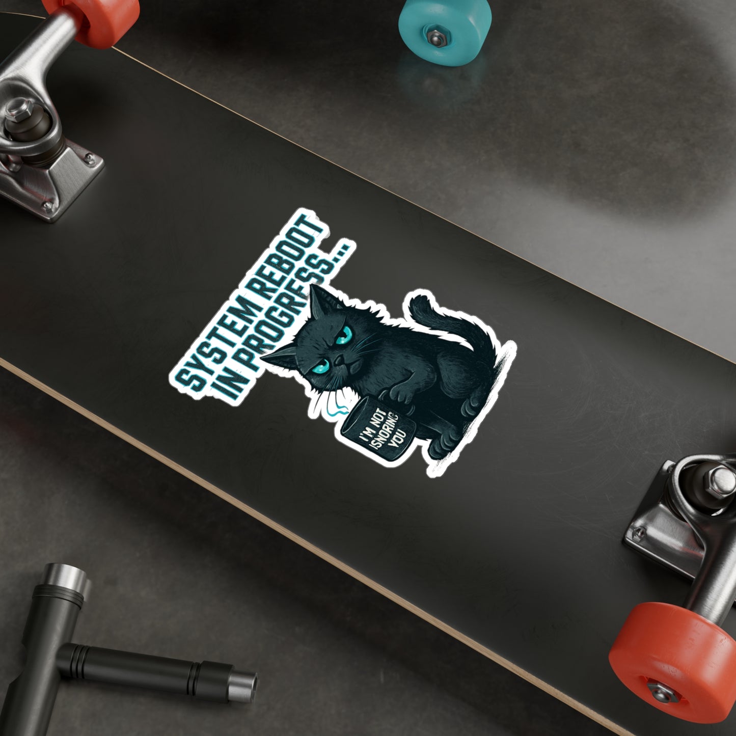HoodnTee Sticker | System Reboot Cat Sticker 🐾🔋