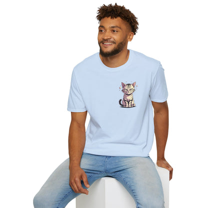 HoodnTee Shirt - "Give Me Coffee & Meow" Cute Grumpy Cat Graphic Tee