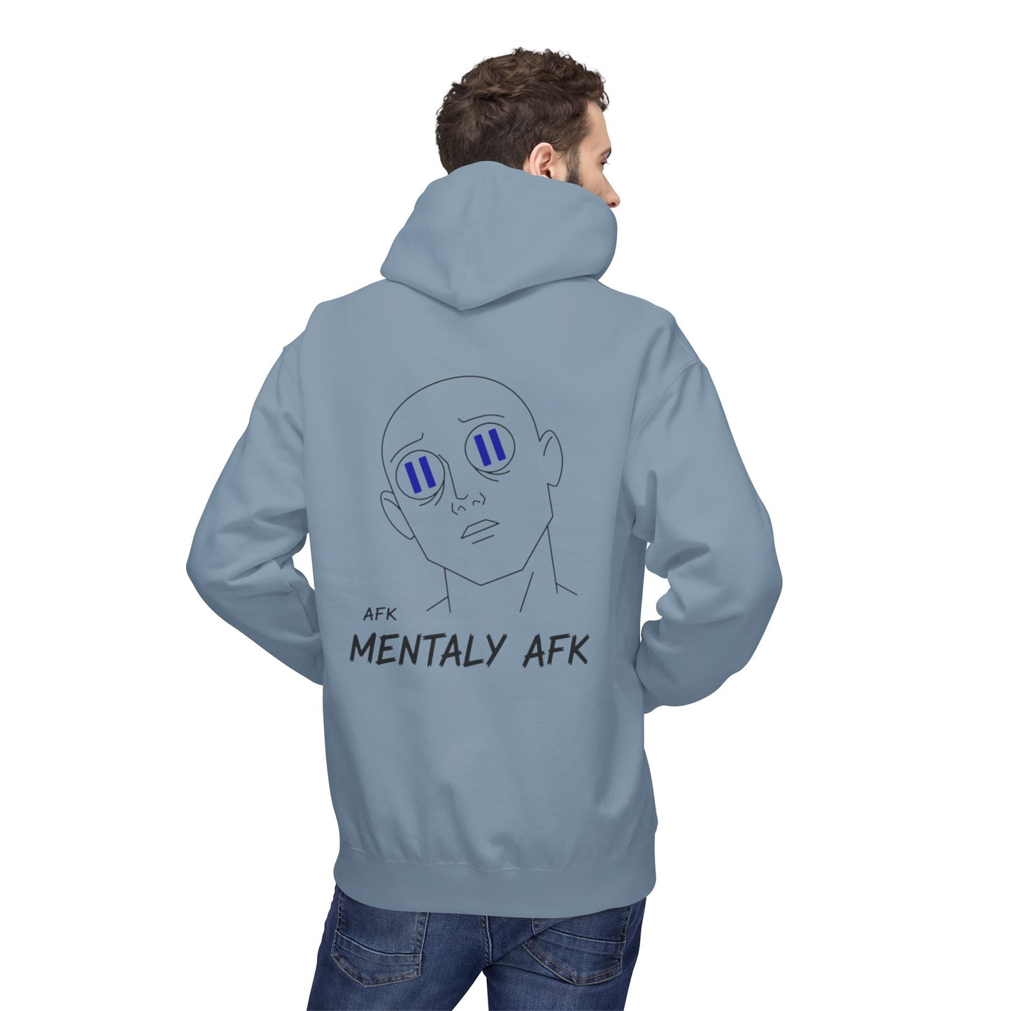 Mentally AFK Hoodie | Minimalist Anime Line Art Hoodie – HoodnTee