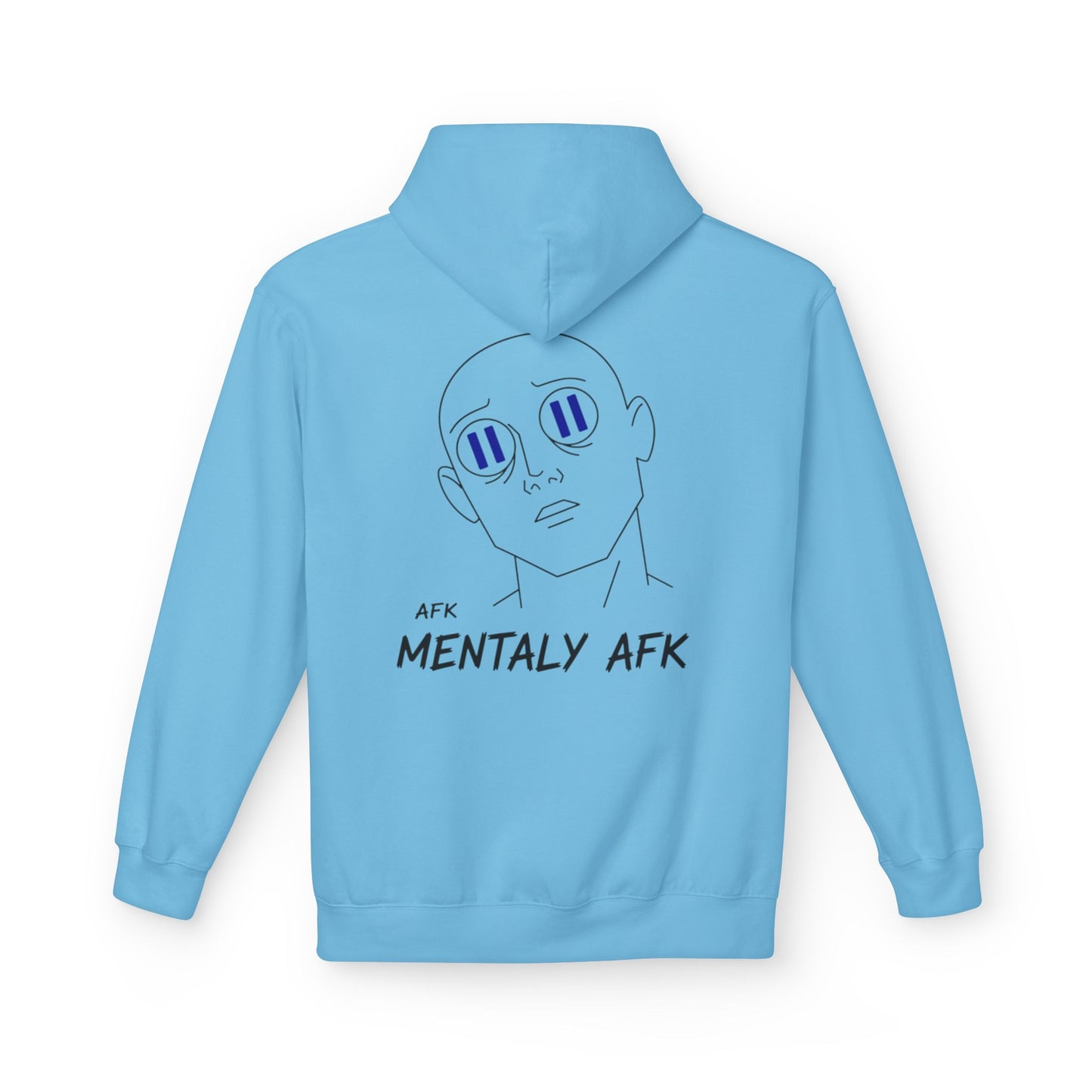 Mentally AFK Hoodie | Minimalist Anime Line Art Hoodie – HoodnTee