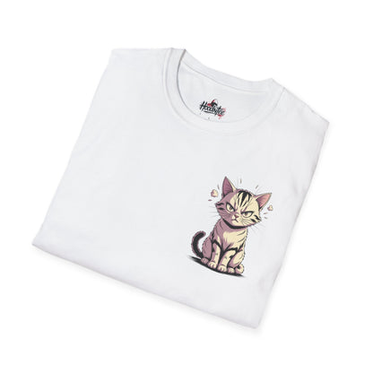 HoodnTee Shirt - "Give Me Coffee & Meow" Cute Grumpy Cat Graphic Tee