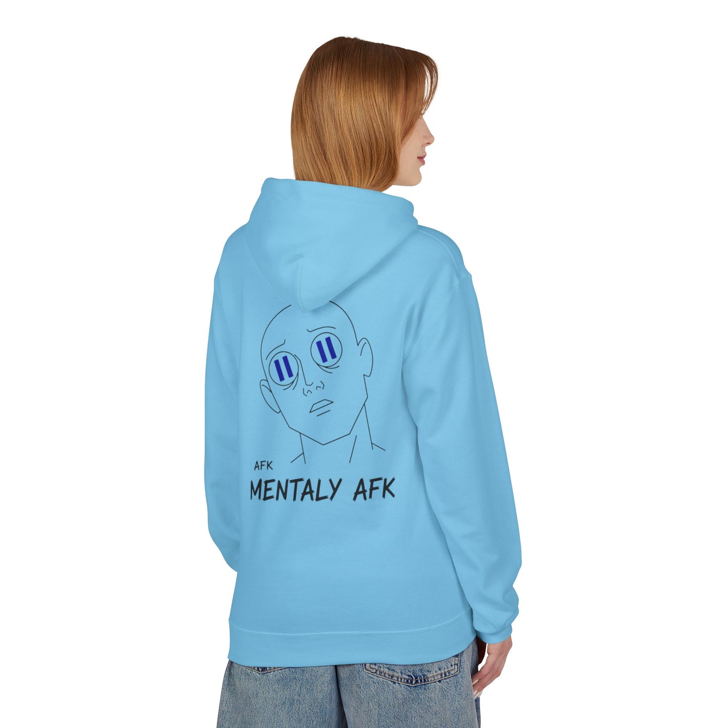 Mentally AFK Hoodie | Minimalist Anime Line Art Hoodie – HoodnTee