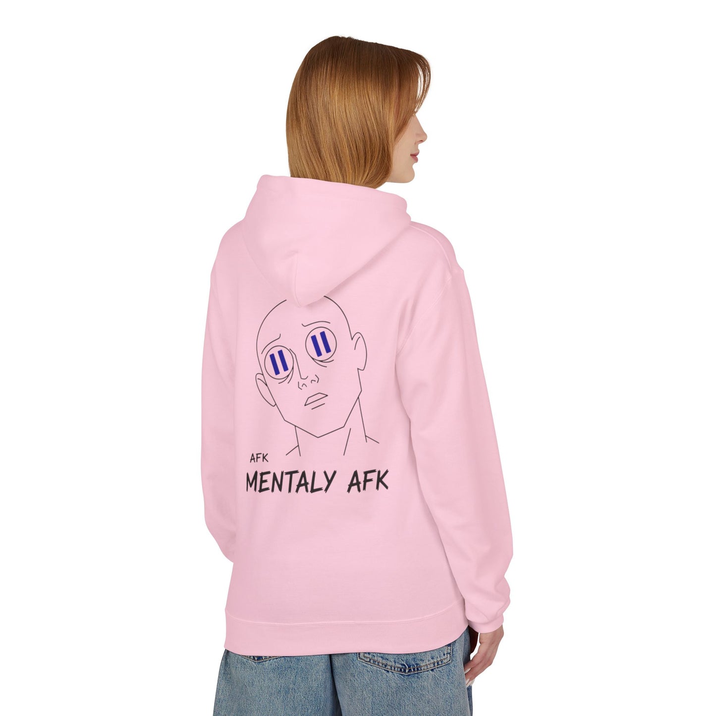 Mentally AFK Hoodie | Minimalist Anime Line Art Hoodie – HoodnTee