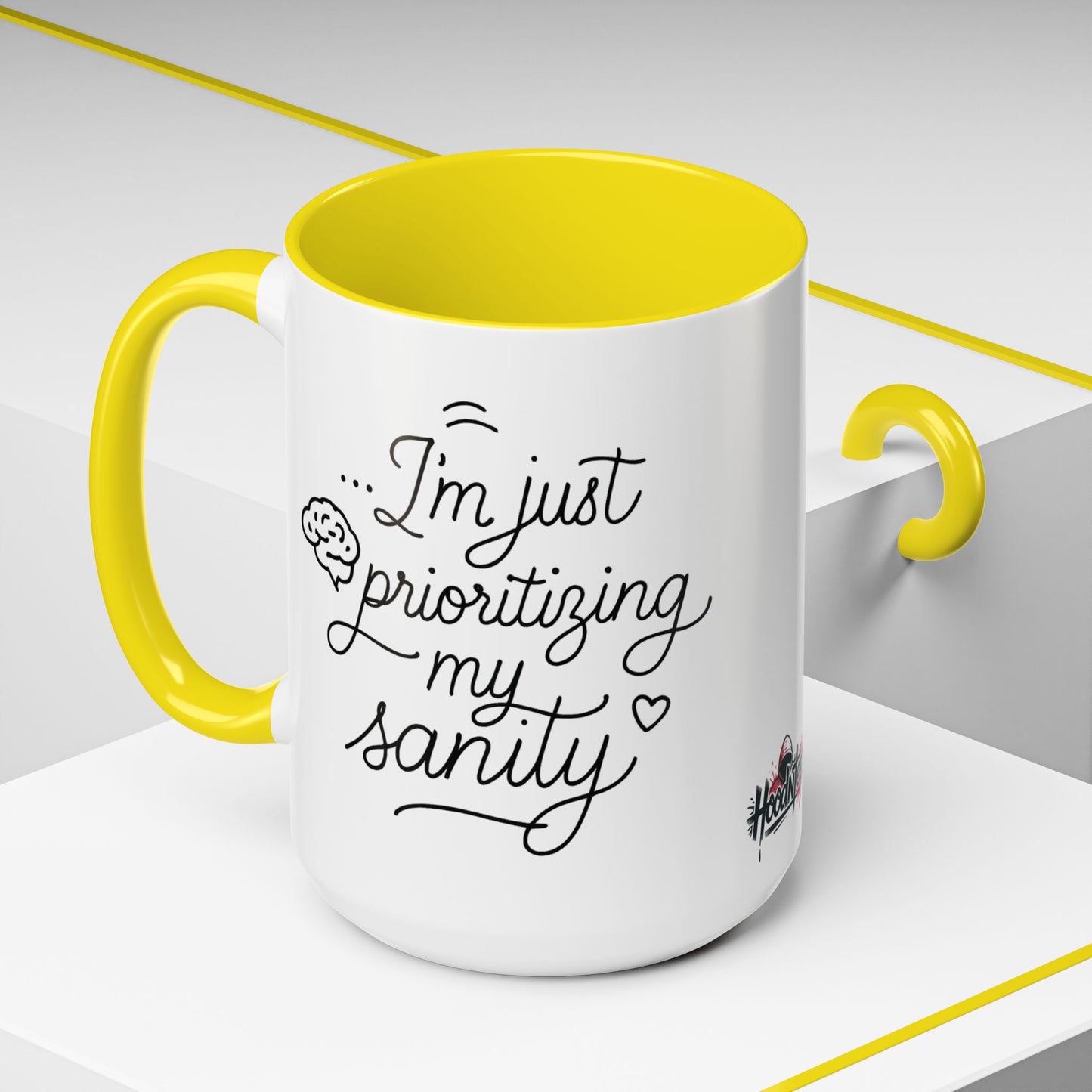 HoodnTee Mug | Prioritizing My Sanity Coffee Mug 🧠☕