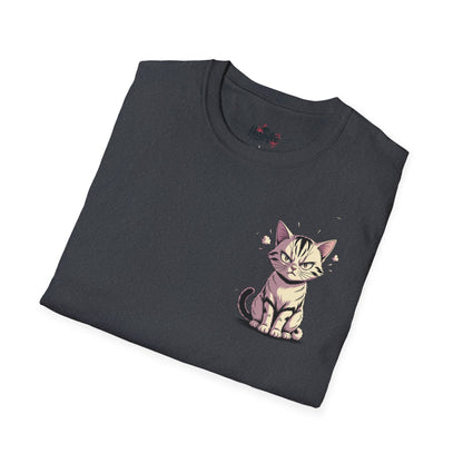 HoodnTee Shirt - "Give Me Coffee & Meow" Cute Grumpy Cat Graphic Tee