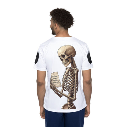 HoodnTee Shirt | Men's Performance Jersey (AOP) — "Inner Pain" Skeleton Graphic 💀