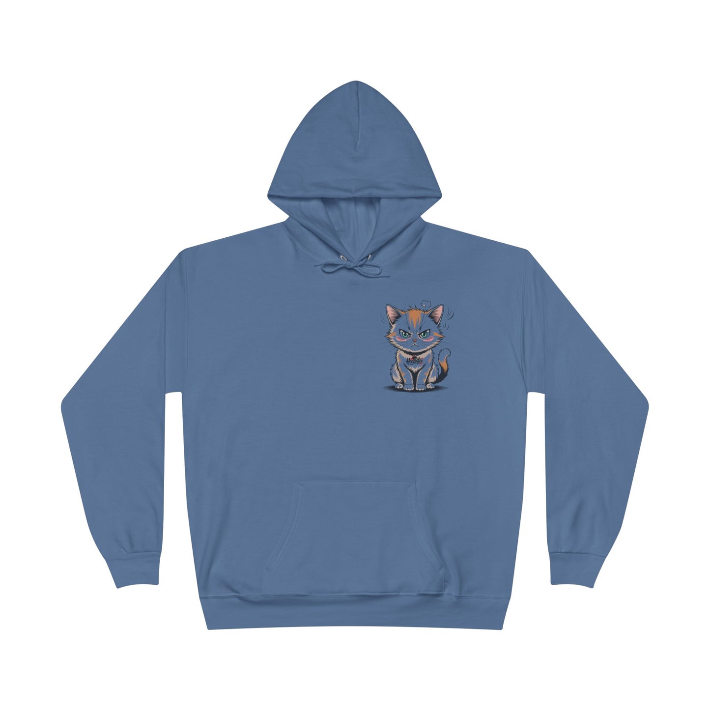 HoodnTee Hoodie - Funny Cat Coffee Hoodie – “Give Me Coffee or Give Me a Reason”