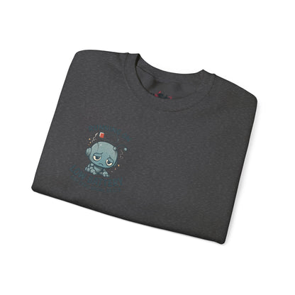 HoodnTee Sweatshirt | Please Do Not Disturb Sweatshirt — Cute Meditating Robot Crewneck 🤖