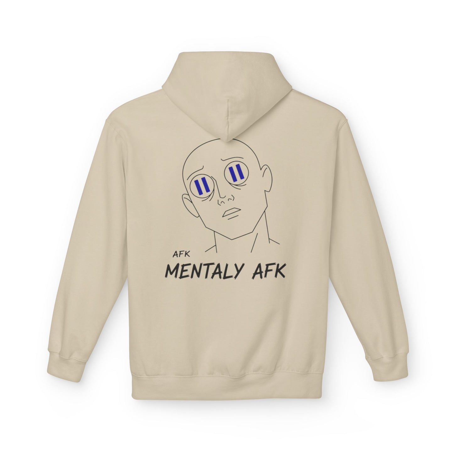 Mentally AFK Hoodie | Minimalist Anime Line Art Hoodie – HoodnTee