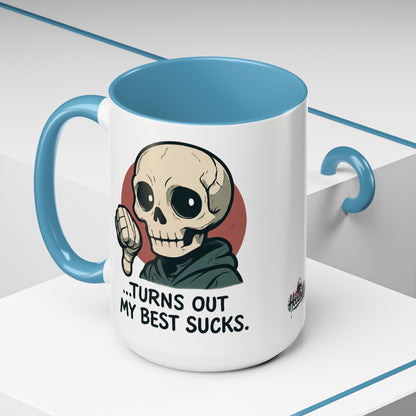 HoodnTee Mug - I Tried My Best Skull Coffee Mug — Cute Goth Accent Ceramic Mug (11/15oz)