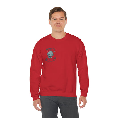 HoodnTee Sweatshirt | Please Do Not Disturb Sweatshirt — Cute Meditating Robot Crewneck 🤖