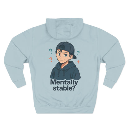 HoodnTee Hoodie | 'Mentally Stable?' Anime Boy Graphic Fleece Hoodie ✌️