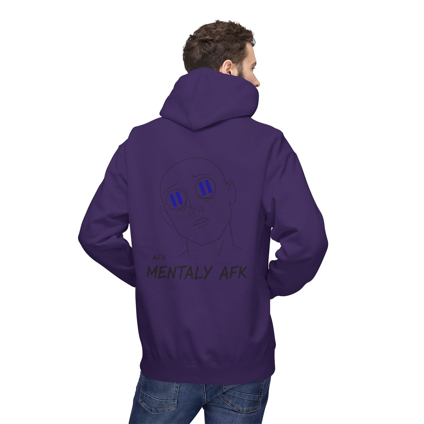 Mentally AFK Hoodie | Minimalist Anime Line Art Hoodie – HoodnTee