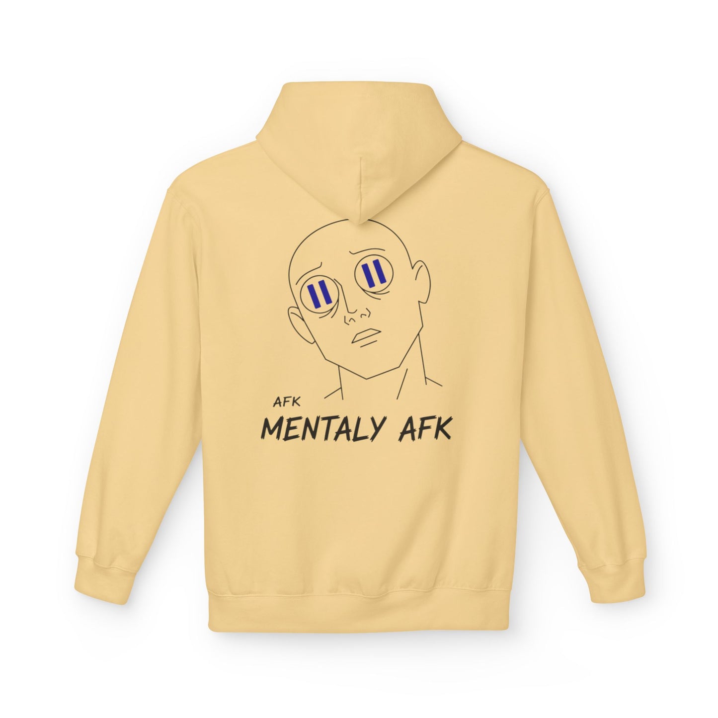 Mentally AFK Hoodie | Minimalist Anime Line Art Hoodie – HoodnTee