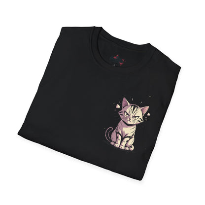 HoodnTee Shirt - "Give Me Coffee & Meow" Cute Grumpy Cat Graphic Tee
