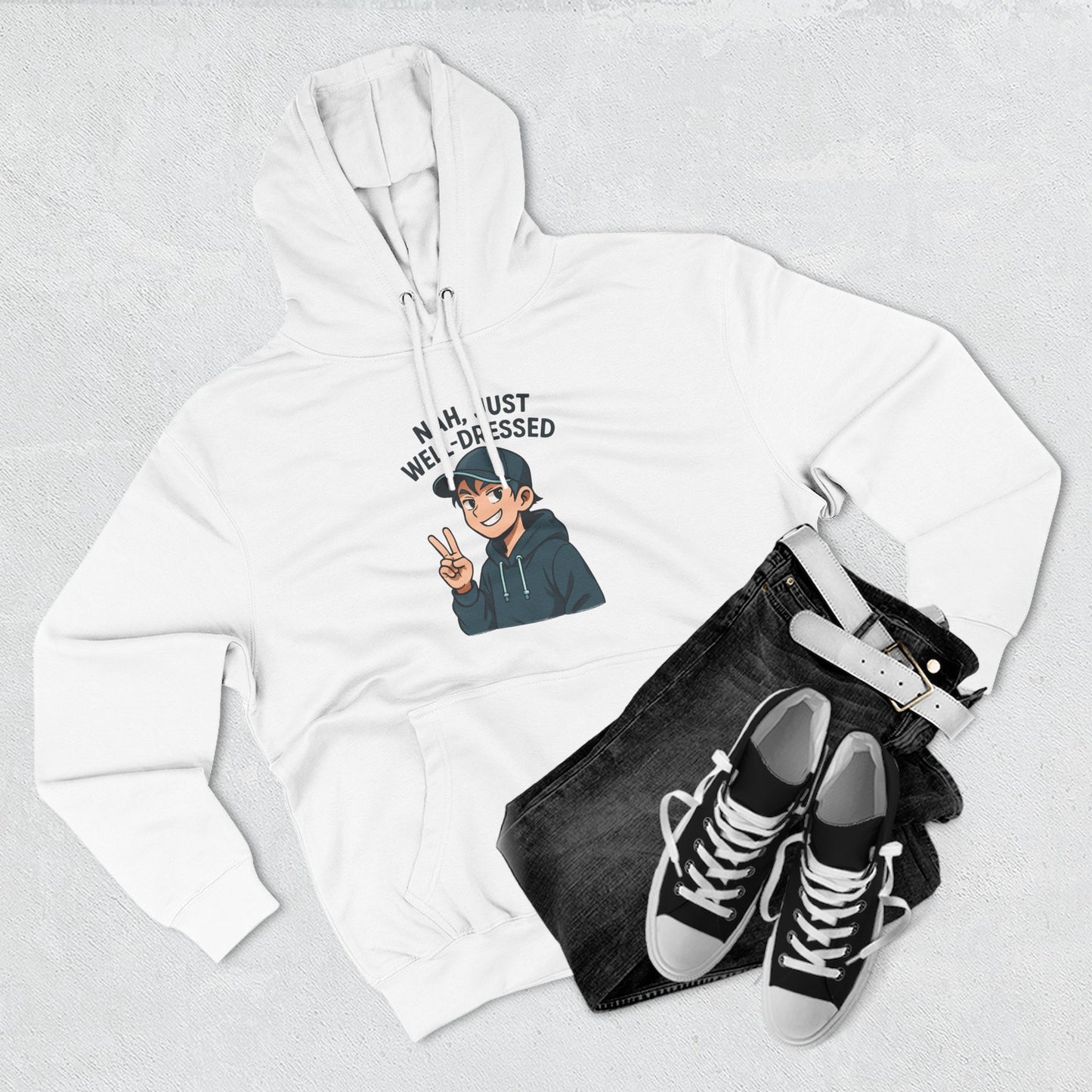 HoodnTee Hoodie | 'Mentally Stable?' Anime Boy Graphic Fleece Hoodie ✌️