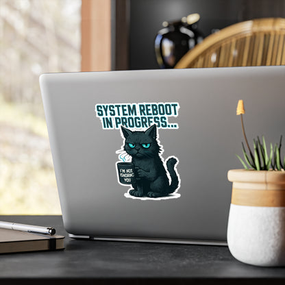 HoodnTee Sticker | System Reboot Cat Sticker 🐾🔋
