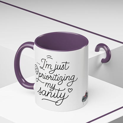 HoodnTee Mug | Prioritizing My Sanity Coffee Mug 🧠☕