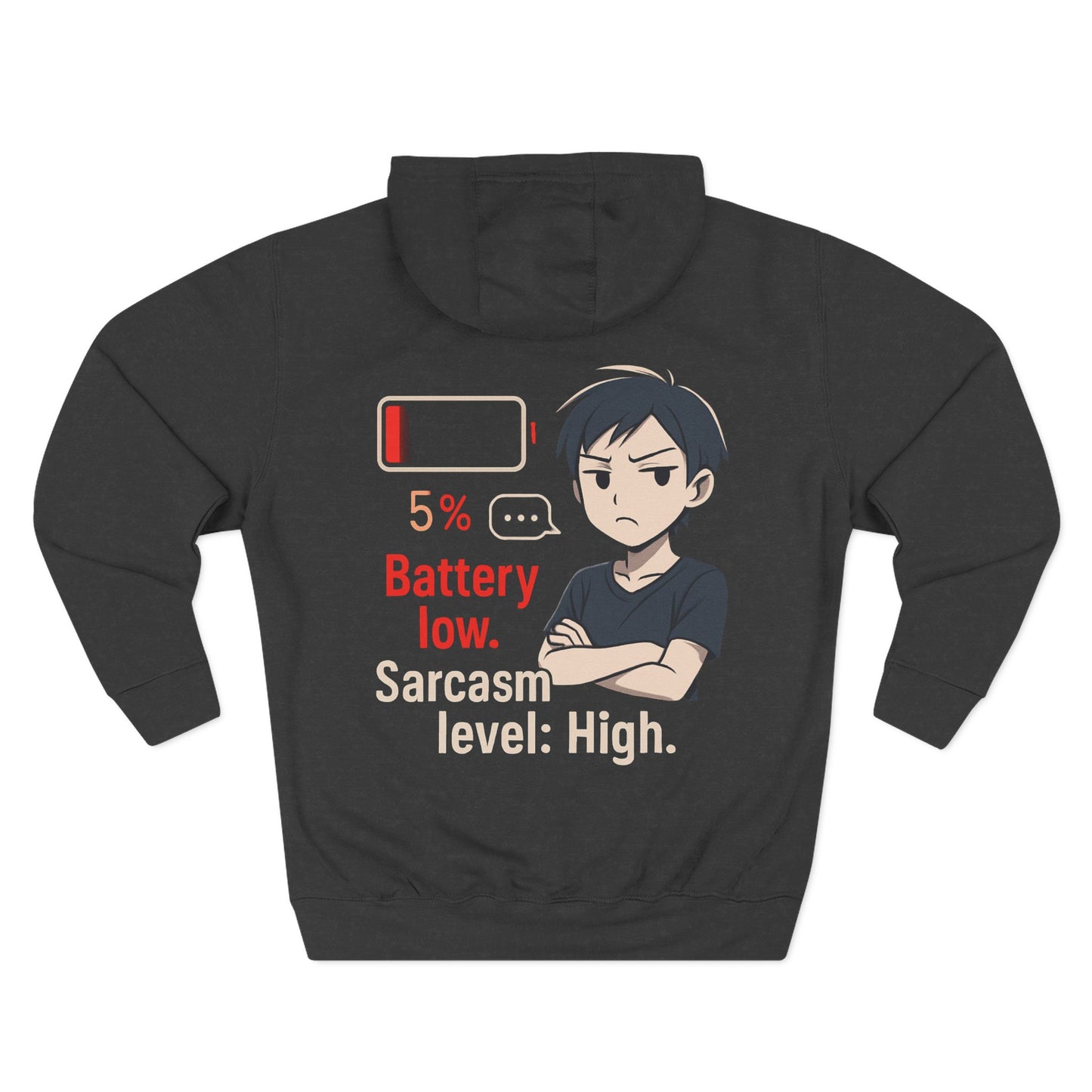 HoodnTee Hoodie | Battery Low Anime Hoodie 🔋😫