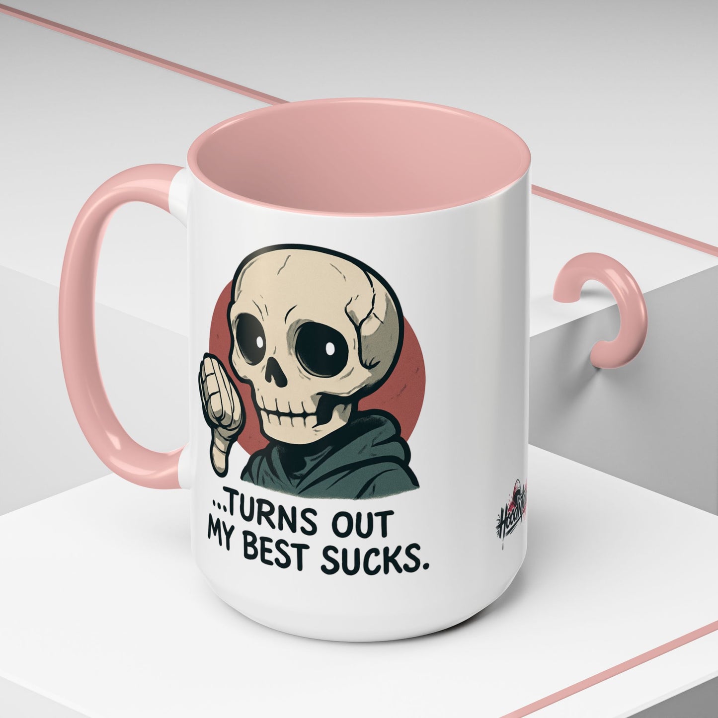 HoodnTee Mug - I Tried My Best Skull Coffee Mug — Cute Goth Accent Ceramic Mug (11/15oz)