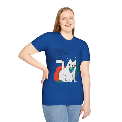 HoodnTee Shirt | Social Energy Loading... Cute Cat Tee 🔋🐈