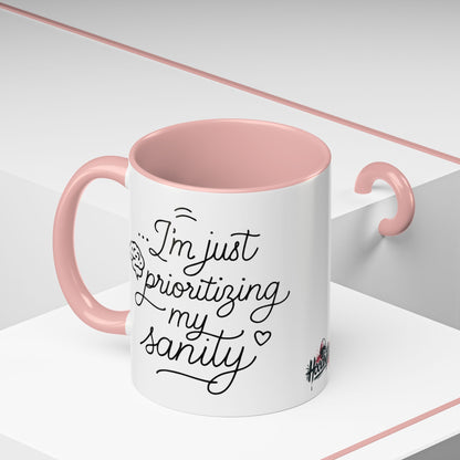 HoodnTee Mug | Prioritizing My Sanity Coffee Mug 🧠☕